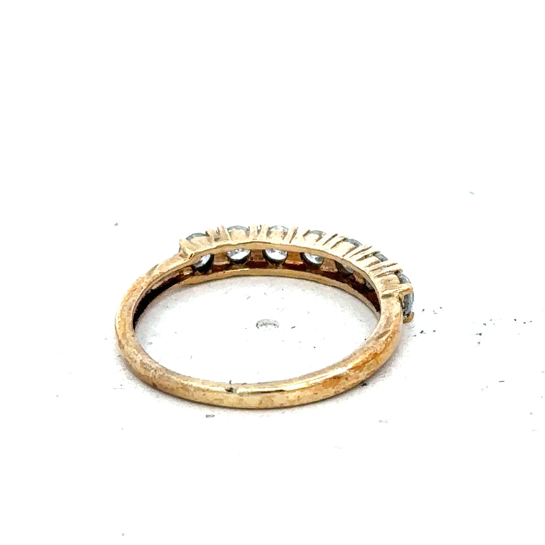 9ct gold diamond eternity ring by Carat featuring a half-carat of sparkling diamonds in a continuous band.