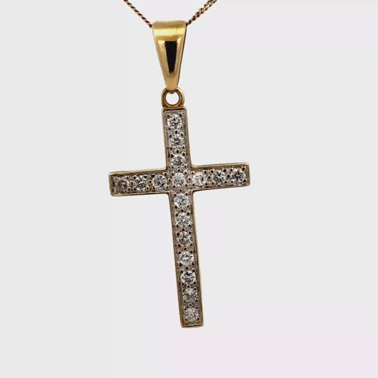 9ct yellow gold cross pendant 4.6g (sh25070l)