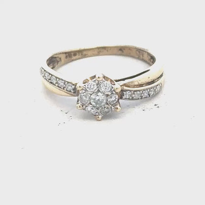 9ct Yellow Gold Ring Size L  BB1571B