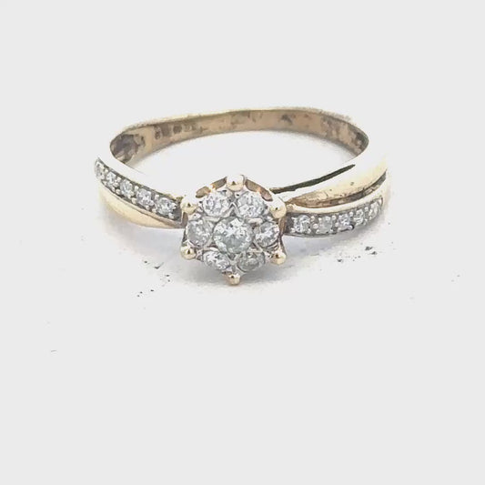 9ct Yellow Gold Ring Size L  BB1571B