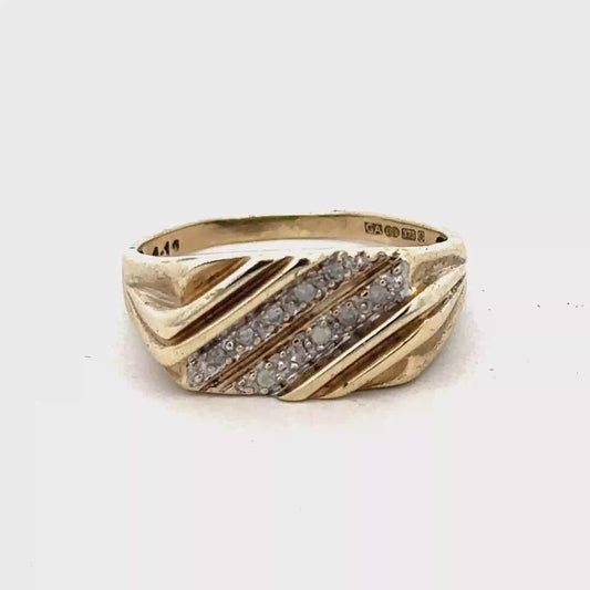 9ct yellow gold diamond ring sh25377l