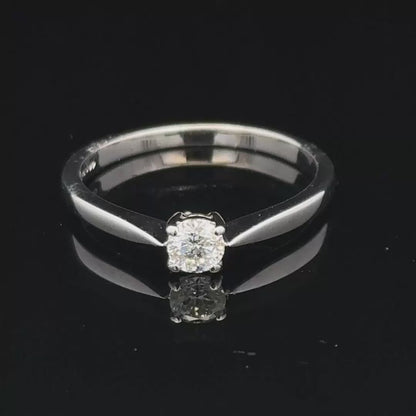 18ct white gold diamond ring, size M (sh900472l)