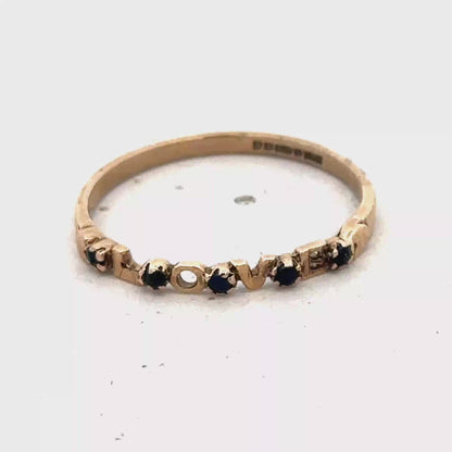 9ct yellow gold ring size R (sh25601l)