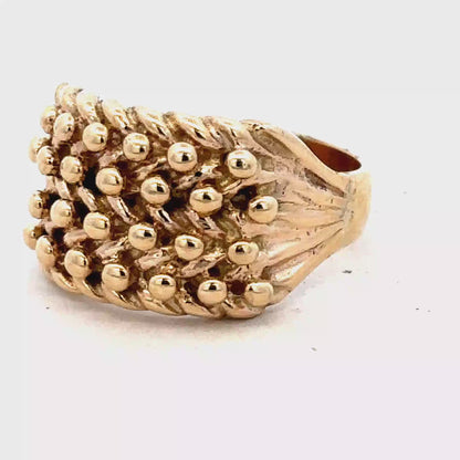 9ct yellow gold keeper ring sh25640l