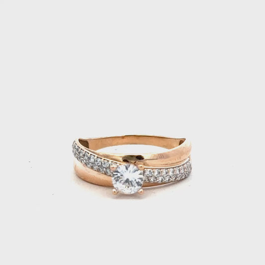 14ct gold ring size P (bb2059b)