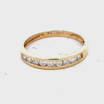 18ct yellow gold Diamond half eternity Ring