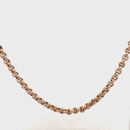 9ct yellow gold belcher chain 24.3g (sh26486b)