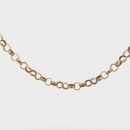 9ct yellow gold belcher chain 21.1g (sh26605b)