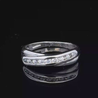 9ct white gold diamond ring sh27206b