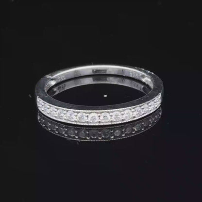 9ct white gold half eternity diamond ring sh27208b