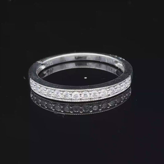 9ct white gold half eternity diamond ring sh27208b