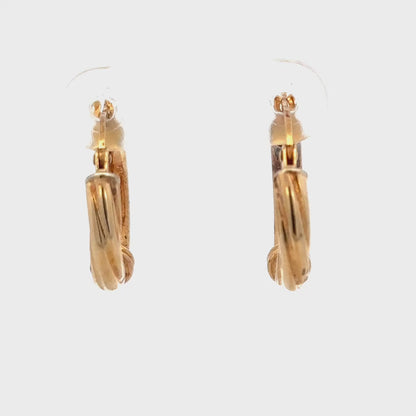 9ct yellow gold hoop earrings 1.5g (sh26607b)