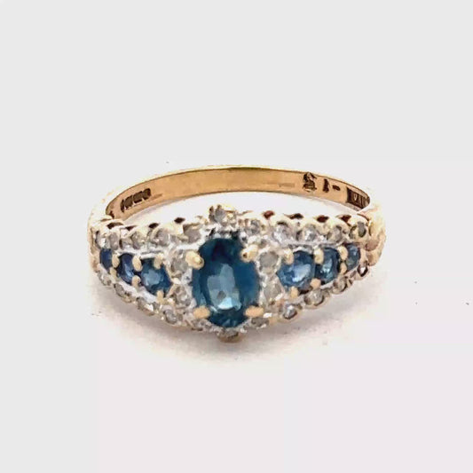9ct yellow gold diamond ring sh26871b