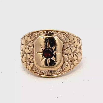 9ct yellow gold ring size L (sh27365b)