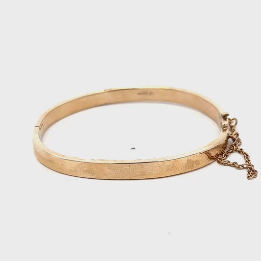 9ct yellow gold bangle 24.1g (sh26778b)