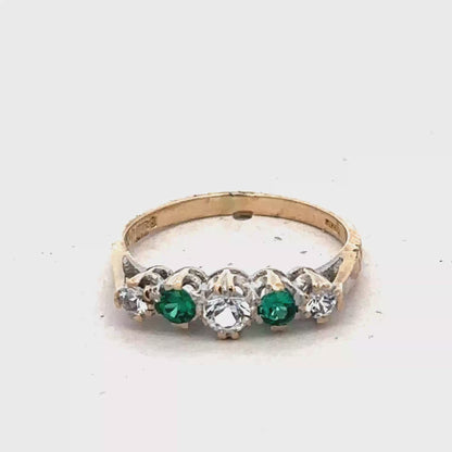 9ct yellow gold ring size N (sh27424b)