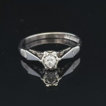 9ct white gold diamond ring  sh23517l