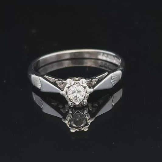 9ct white gold diamond ring  sh23517l