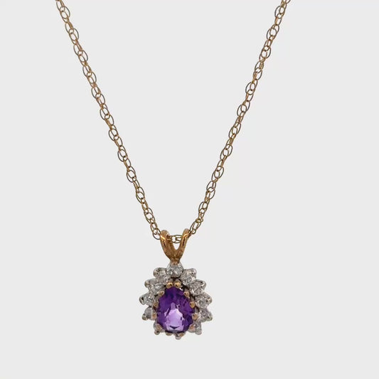 9ct yellow gold chain & pendant 1.9g