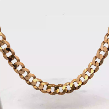 9ct yellow gold curb chain 98.4g (sh25730l)