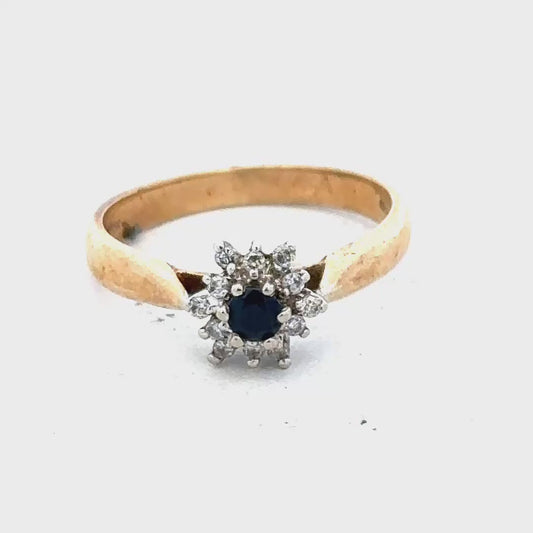 9ct gold diamond ring