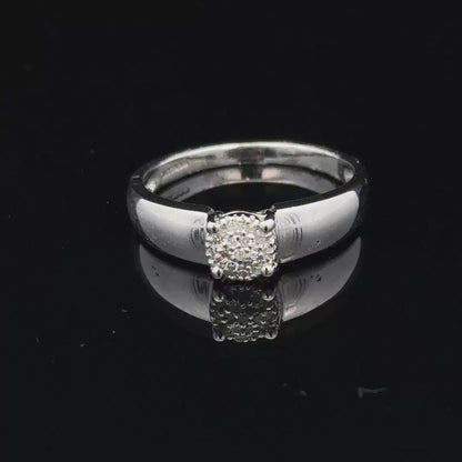 9ct white gold diamond ring, size N1/2 (sh22083l)
