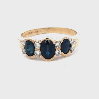 9ct yellow gold diamond ring size L1/2 (sh26777b)