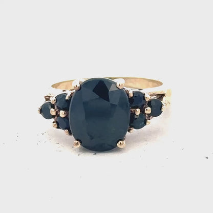 9ct yellow gold ring size M1/2 (bb1887l)
