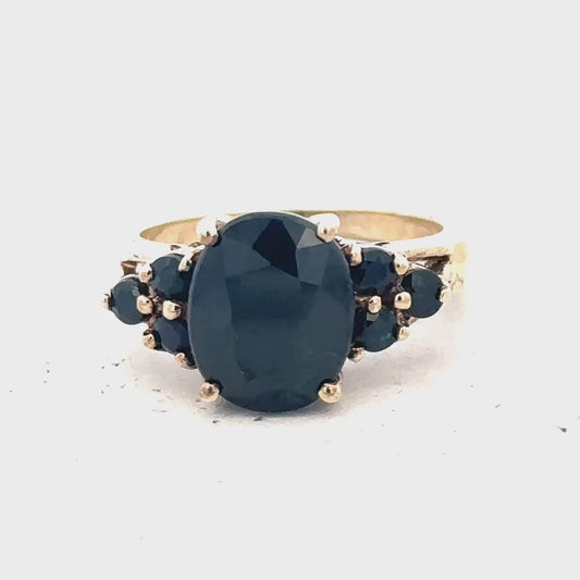 9ct yellow gold ring size M1/2 (bb1887l)