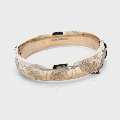 9ct yellow gold bangle 20.3g (sh25086l)