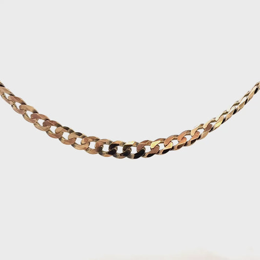 9ct yellow gold curb chain 25.4g (sh26308b)