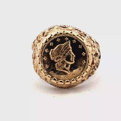 9ct yellow gold ring size M (sh27519b)