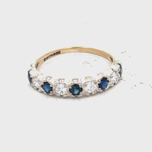 9ct yellow gold ring size J (sh26645b)