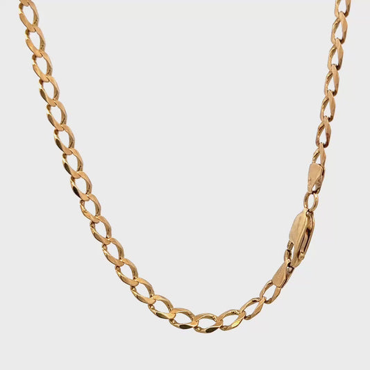 9ct yellow gold curb bracelet 7.6g