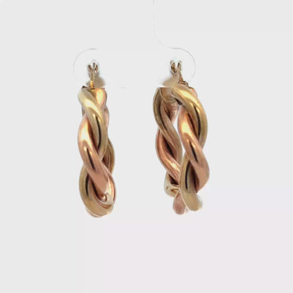 9ct yellow gold hoop earrings 4.8g (sh27255b)