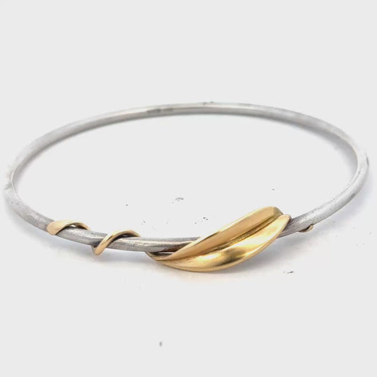 Silver bangle 13.3g