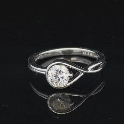 14ct white gold lab grown diamond ring size I