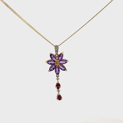 9ct yellow gold chain and pendant 4g (sh25031l)