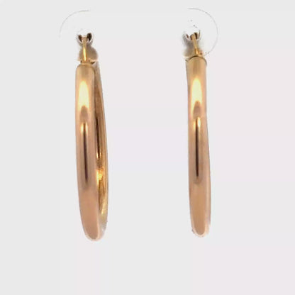 9ct yellow gold hoop earrings 1.8g (sh27526b)