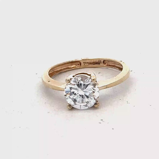 9ct yellow gold ring size P1/2 (sh25650l)