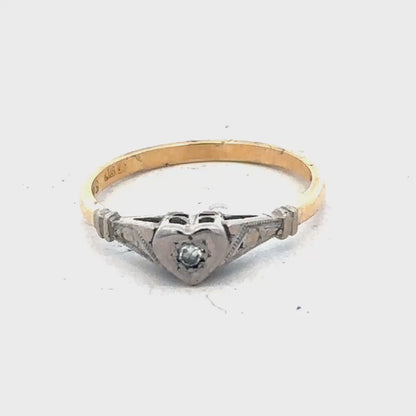 18ct yellow gold diamond ring size N (sh22799l)