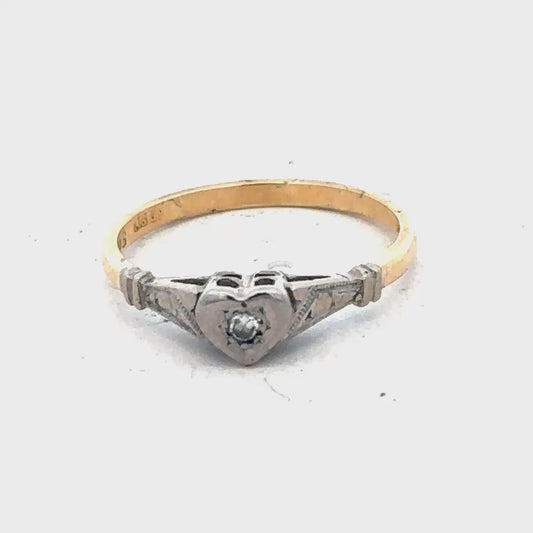 18ct yellow gold diamond ring size N (sh22799l)