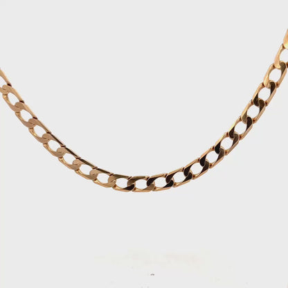 9ct yellow gold curb chain 27.6g (sh25018l)