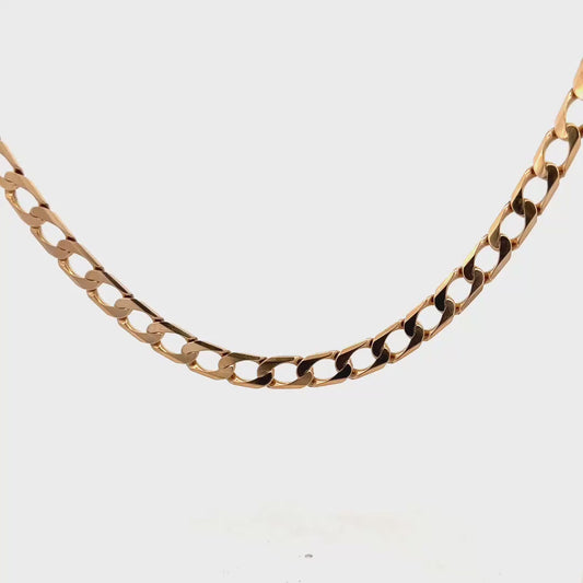 9ct yellow gold curb chain 27.6g (sh25018l)