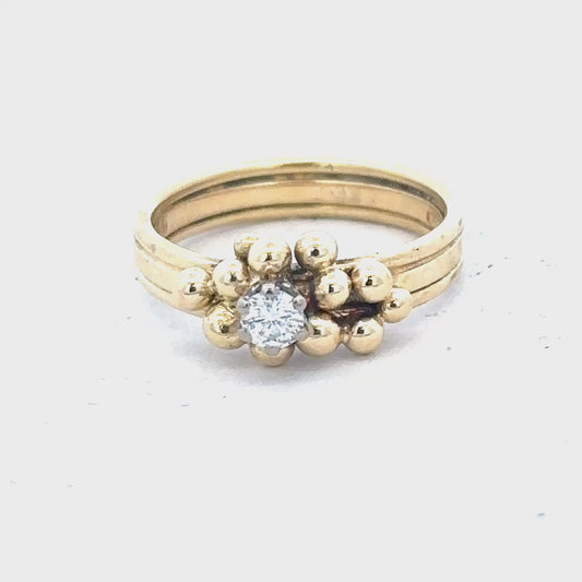 18ct yellow gold diamond ring size I (bb1896l)