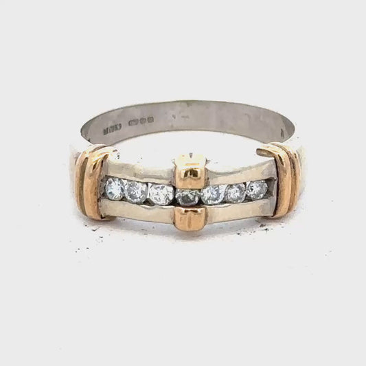 9ct white gold diamond ring