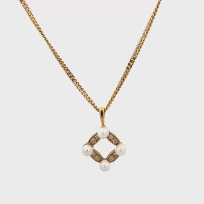 18ct yellow gold chain & pendant 4.3g