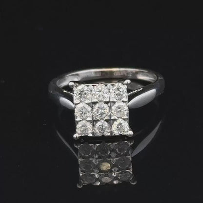 9ct white gold half carat diamond ring sh24942l
