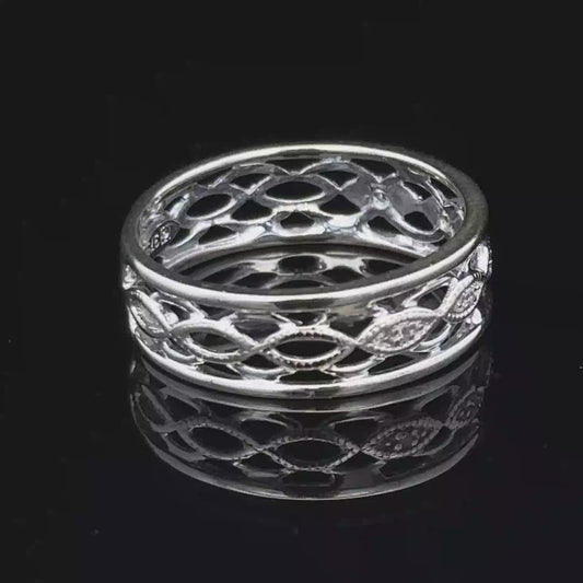 9ct white gold diamond ring size L (sh26983b)