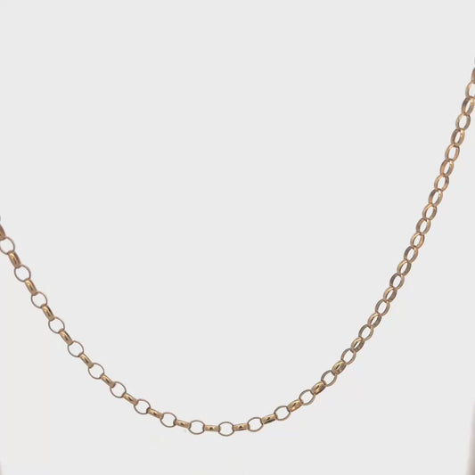 9ct yellow gold belcher chain 10.2g (sh25068l)